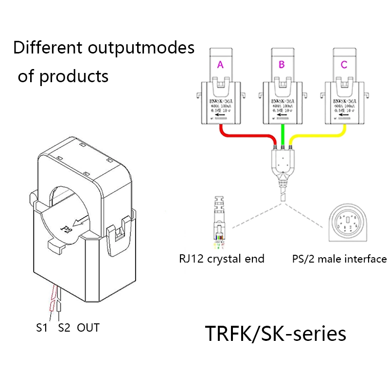 Trfk-16A Series 100A/100mA Wide Range Split Core Current Transformer with 16mm Aperture